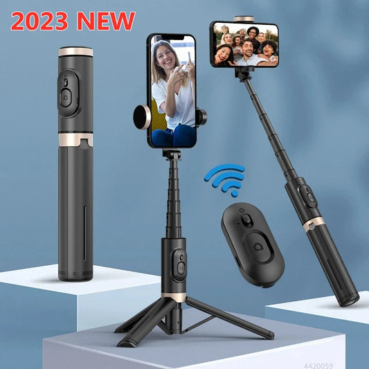 Selfie Stick Foldable Wireless Tripod with Bluetooth Shutter