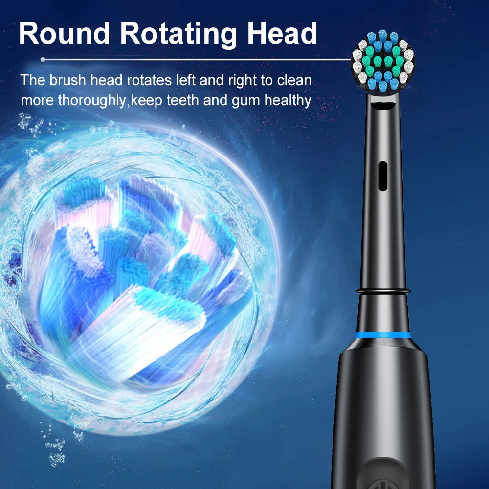 Rotating Black Electric Toothbrush Electric Toothbrushes | Thomnest