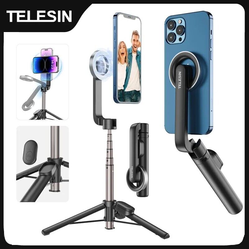 Magnetic Selfie Stick Tripod For iPhone 16 15 14 13 12