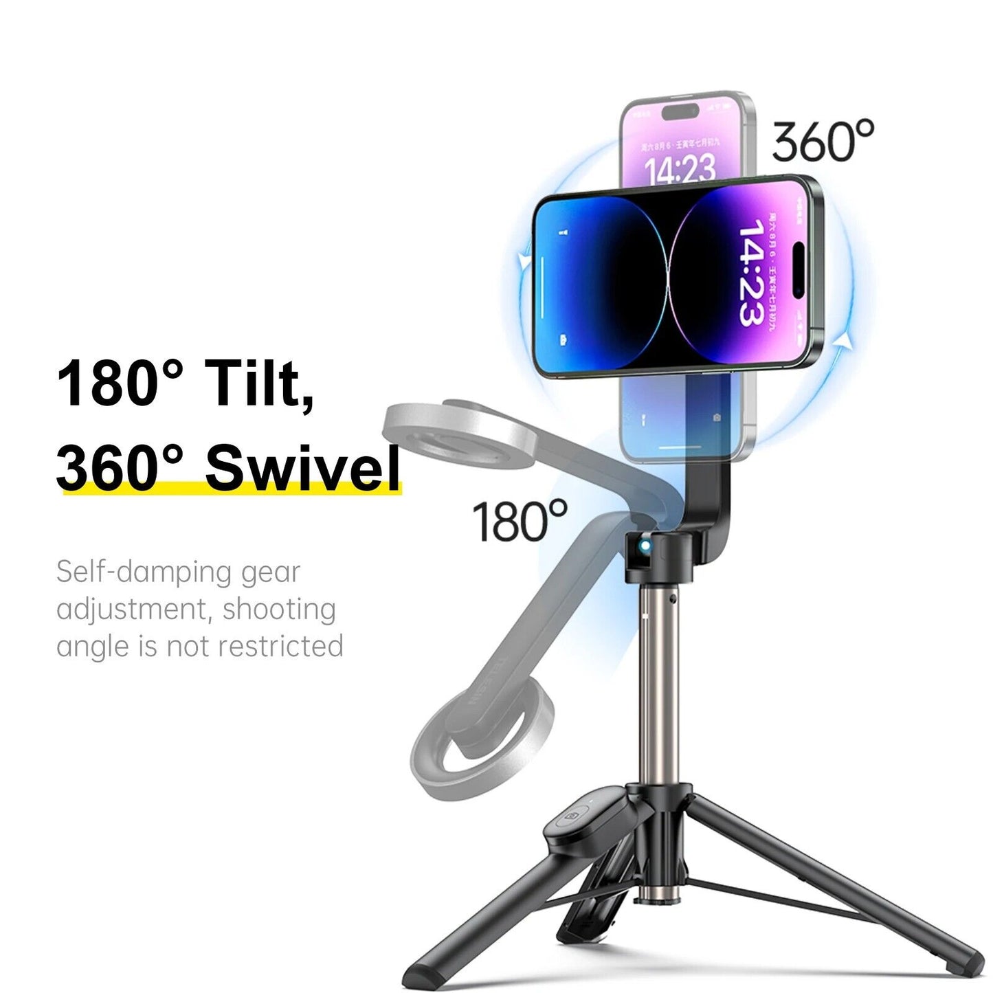 Magnetic Selfie Stick Tripod For iPhone 16 15 14 13 12