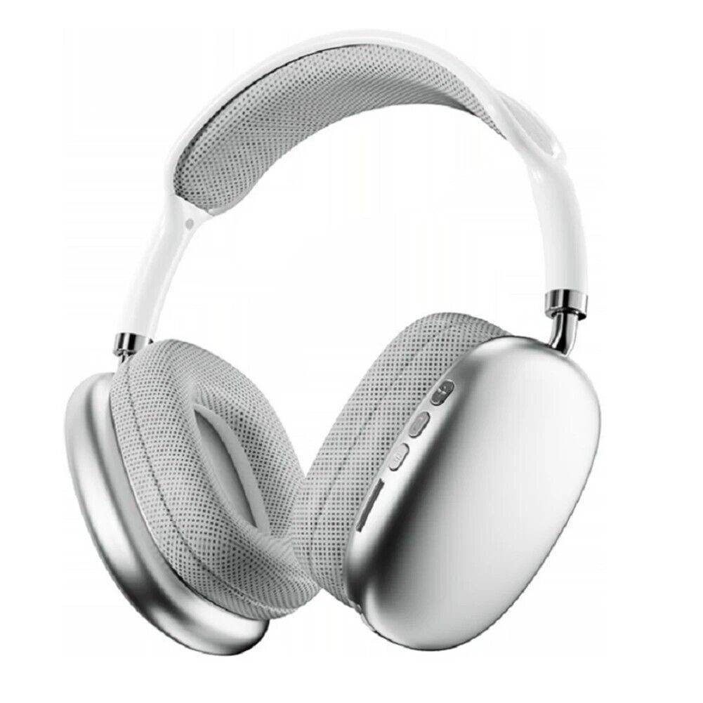 White Headset Foldable Bluetooth5.0 Over-Ear Headphone Noise Reduction