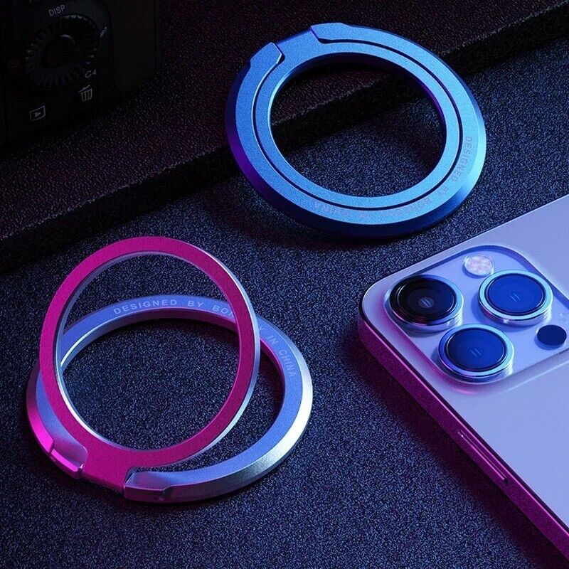 Magnetic Ring iPhone Holder For MagSafe Portable Mobile Phone Magnet Foldable