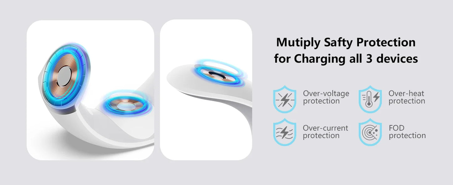 MagSafe Wireless Charger RGB Night Light for iPhone, Apple Watch, AirPods & Samsung