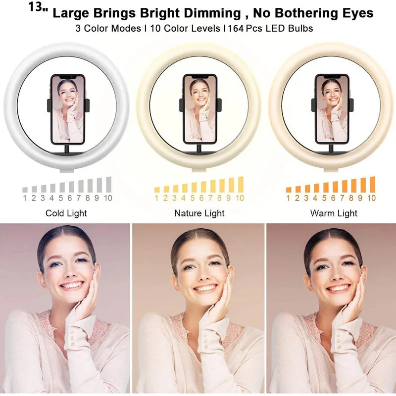 Lights Dimmable Light Selfie LED Ring 26 33CM USB Lighting Lamp