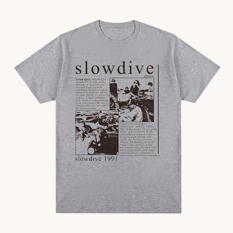 Vintage Slowdive T-Shirt for Men's