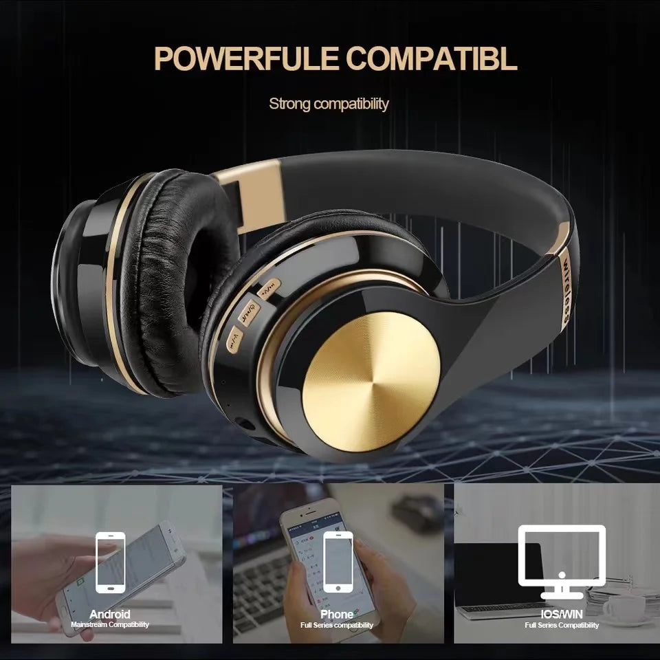 Bluetooth 5.0 Gaming Headphones – T5 Wireless & Wired Foldable Earphones