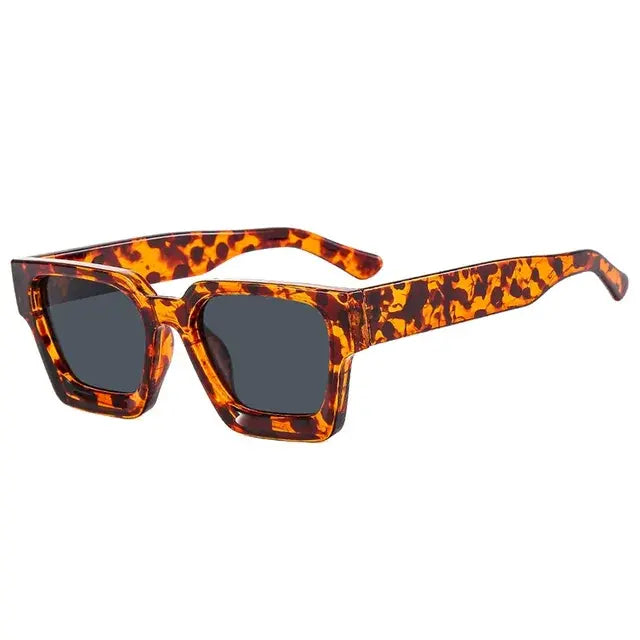 Sunglasses Retro Square for Women Men Thick Frame