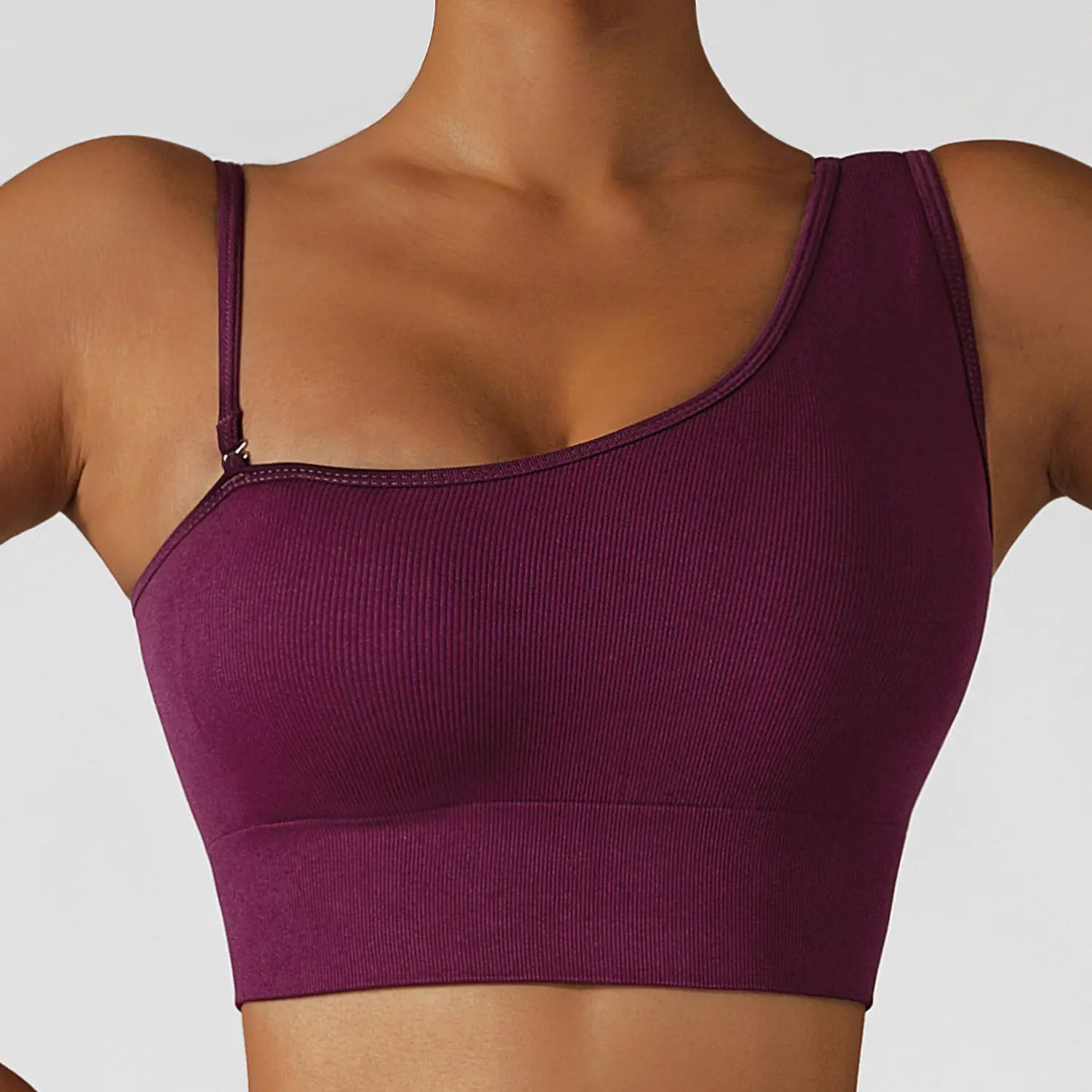 Oblique Shoulder Yoga Clothes Tops Women's