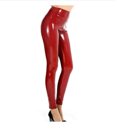 Women's Latex Patent Leather Leggings