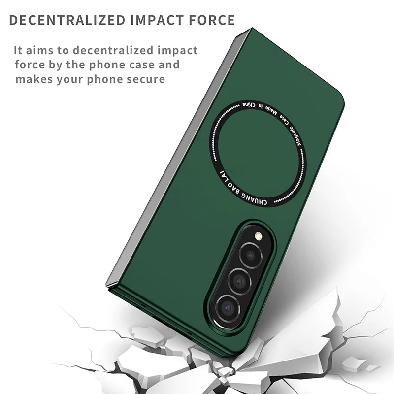 Magnetic Wireless Charging Case for Galaxy Z Fold 3 4 5 – Shockproof Cover