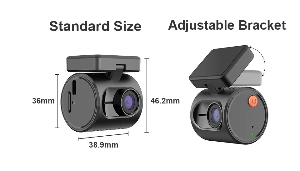 MINI 3 Car DVR Camera 2K QHD Dash Cam Card 32G Voice Control & Night Vision