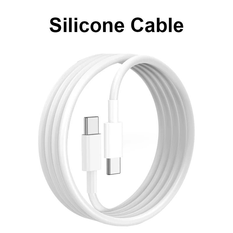 Cable Original 60W PD Type-C to Type C  For iPhone 15 Pro Max 16 Plus Xiaomi Redmi Samsung Quick Charger USB-C Weaving Data Cord