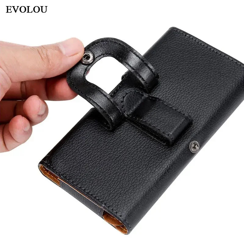 Leather Pouch Belt Clip Magnetic Vertical Phone Case for iPhone