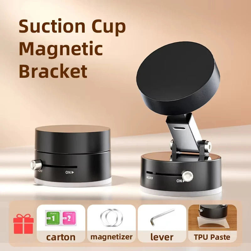 Vacuum Magnetic Suction Cup Folding Swivel Stand 360° Rotation for iPhone/ Android