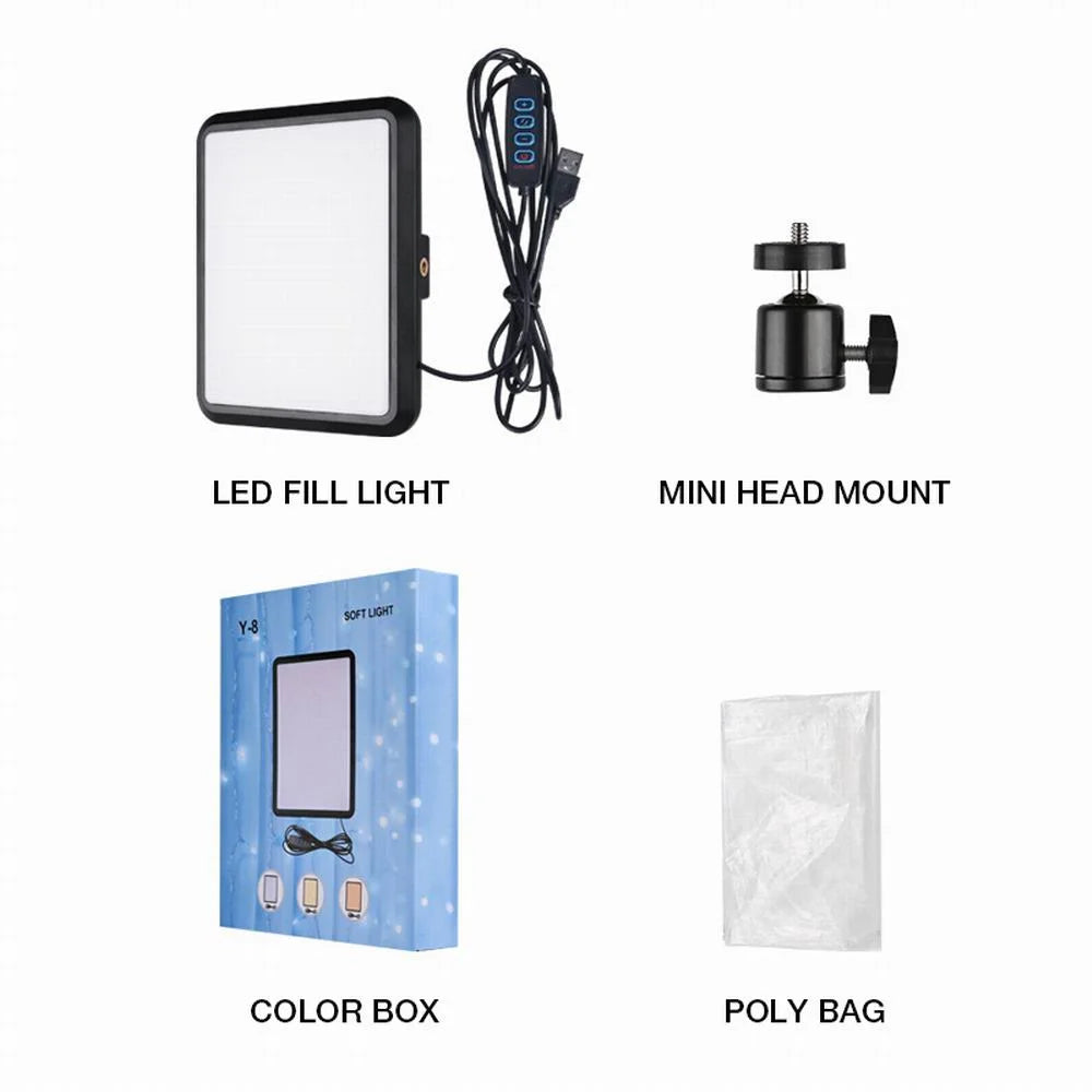 Led Video Light High Power 352 2800K-7000K Panel Light Studio Fill Lamp Photography Lighting Photo w Light Stand for Live Stream