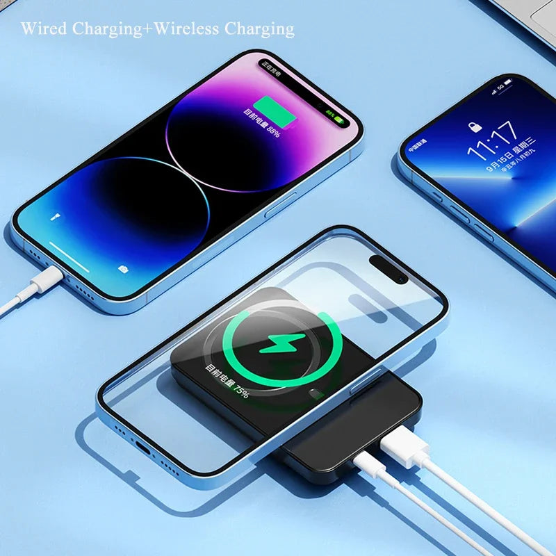 100000mAh Wireless Magnetic Power Bank – Ultra High Capacity with Super Fast Charging for iPhone