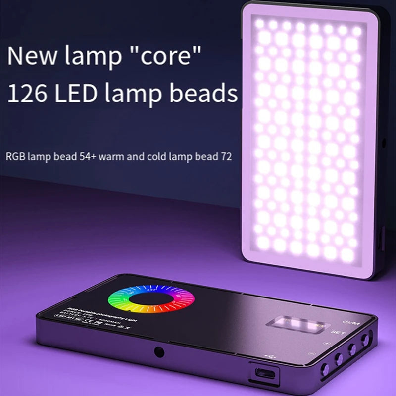 LED Video Fill Light 4000Mah Battery Rechargeable Video RGB  Light Used For Photography Video