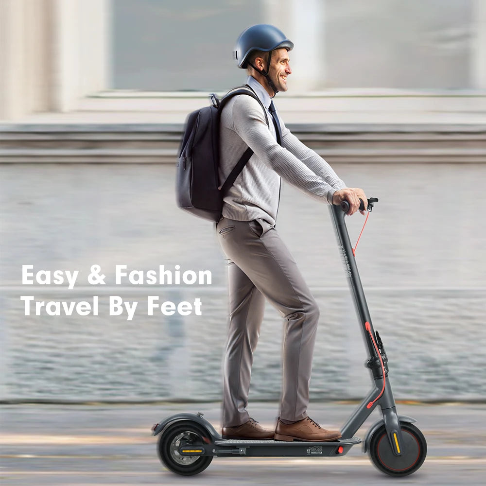 Electric Scooter Foldable 350W Adults E Scooter Dual Brake Max Range 30KM Smart APP 36V 10.4AH Electric Scooter