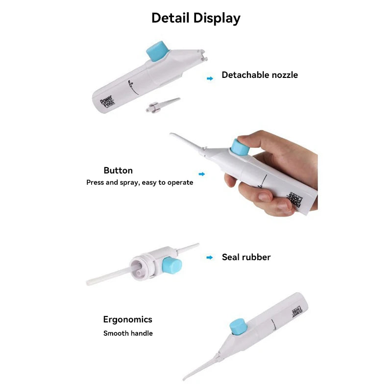 Household High Pressure Oral Irrigator Portable Teeth Clean Water Dental Floss Manual High Pressure Water Toothpick