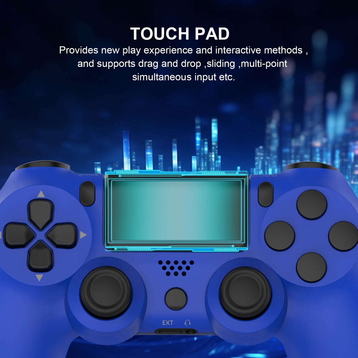 Touchpad Wireless Controller Bluetooth Dual Vibration No Delay Gamepad