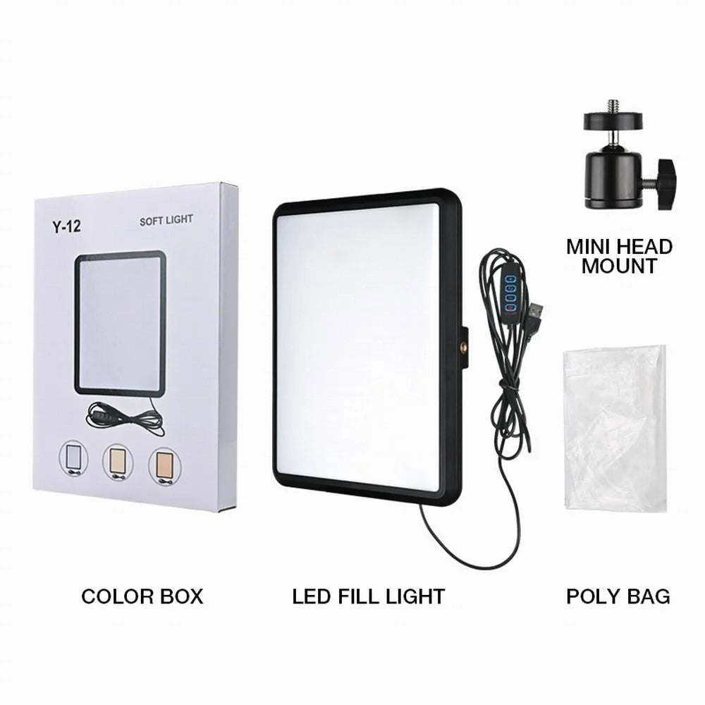 Led Video Light High Power 352 2800K-7000K Panel Light Studio Fill Lamp Photography Lighting Photo w Light Stand for Live Stream