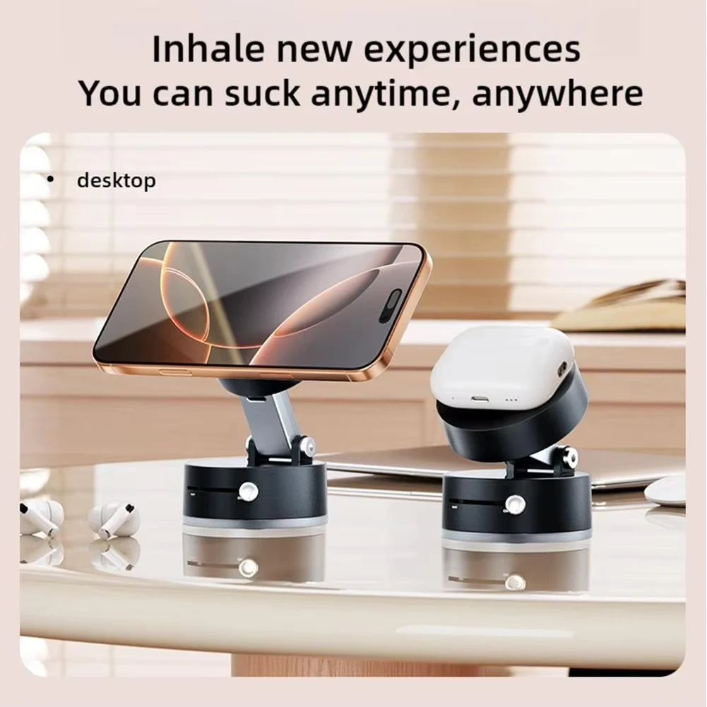 Vacuum Magnetic Suction Cup Folding Swivel Stand 360° Rotation for iPhone/ Android