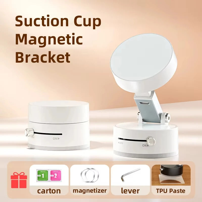 Vacuum Magnetic Suction Cup Folding Swivel Stand 360° Rotation for iPhone/ Android