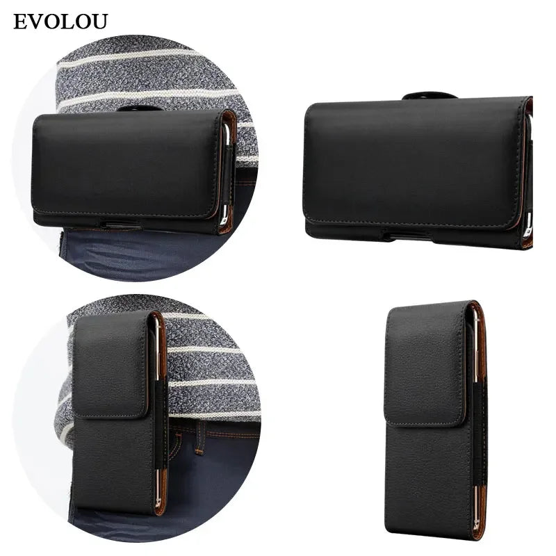 Leather Pouch Belt Clip Magnetic Vertical Phone Case for iPhone