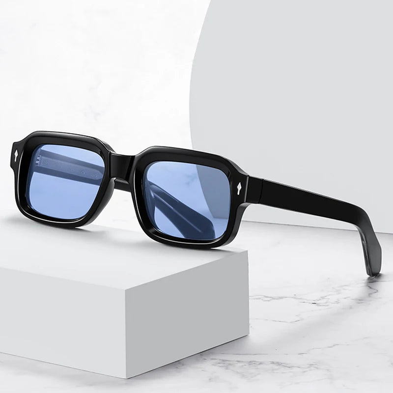 Retro Square Luxury Polarized Sunglasses Clear Anti Blue Light Eyewear Shades UV400 Sun Glasses