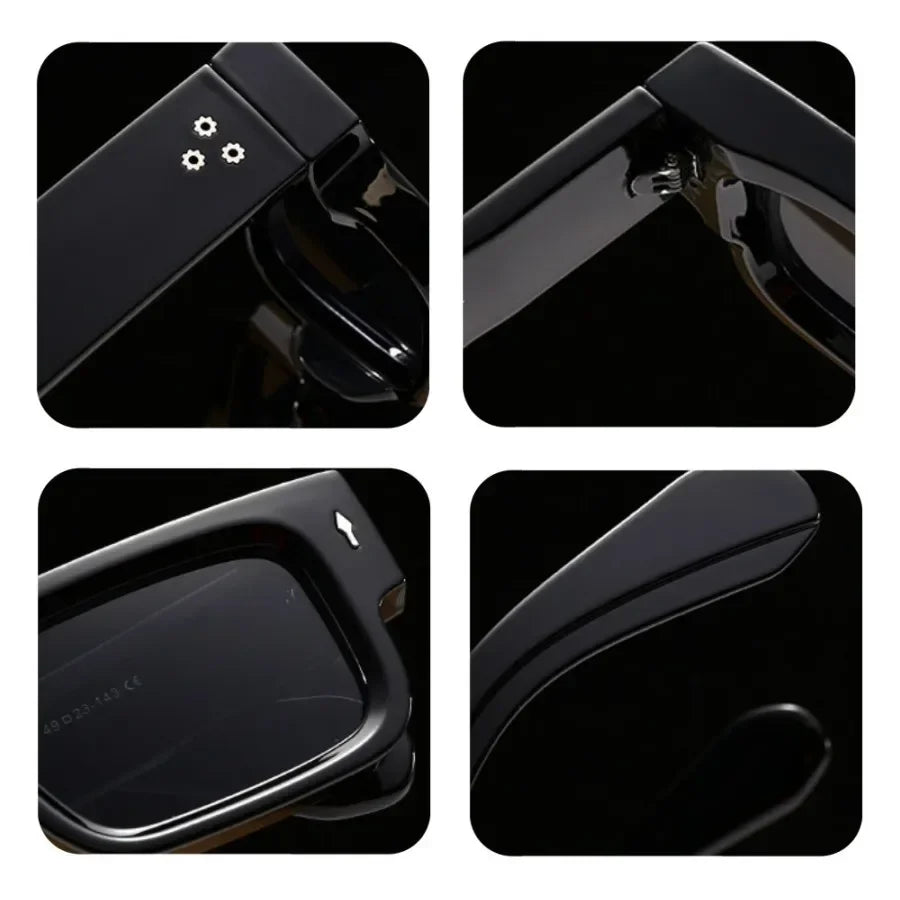 Vintage Small Square Sunglasses Fashion Retro Thick Edge Frame Luxury Glasses Shades UV400 Eyeglasses