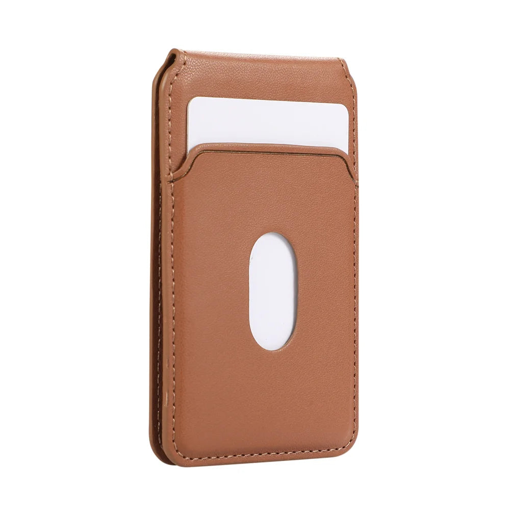 Magnetic Leather Card Holder Wallet for iPhone 16-12 Pro Max Apple Magsafe Phone Bag Cover with MagSafe Magnet