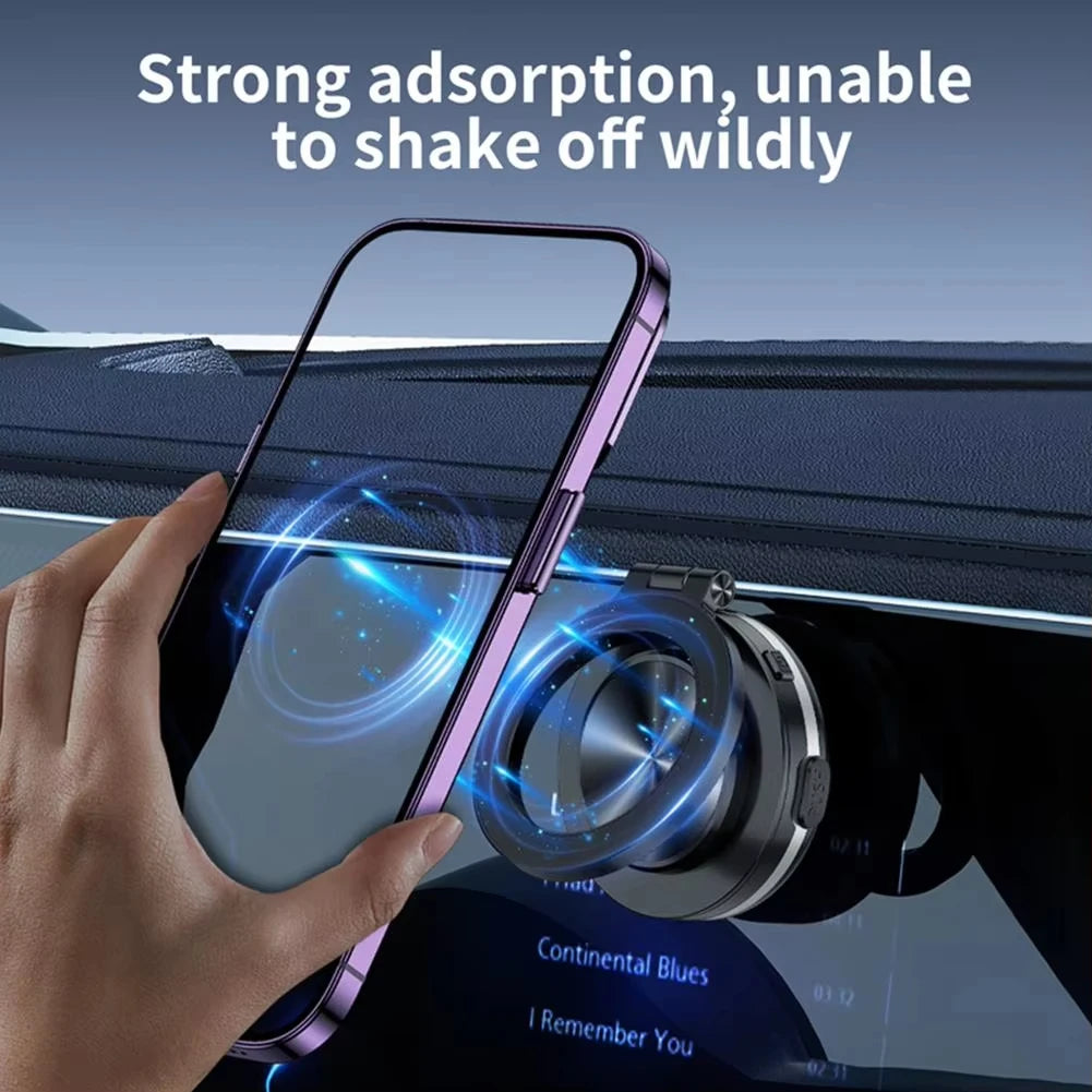 Universal MagSafe Magnetic Vacuum Car Phone Holder Suction Cup Folding Stand