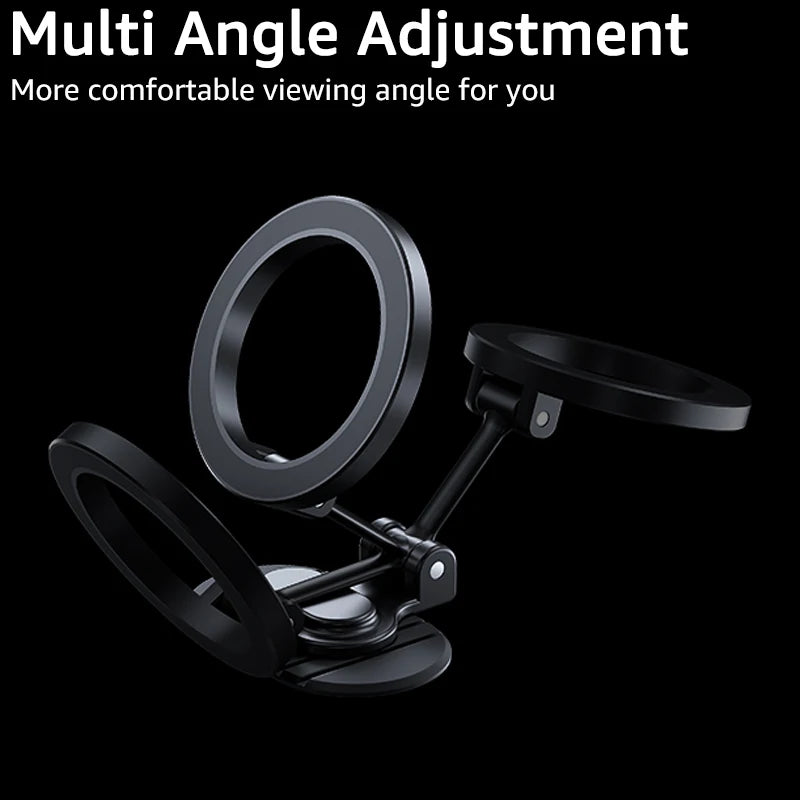 Universal Metal Magnetic Car Phone Holder Strong Magnet Foldable Dashboard Car Phone Mount for MagSafe iPhone 15 14 13 Series