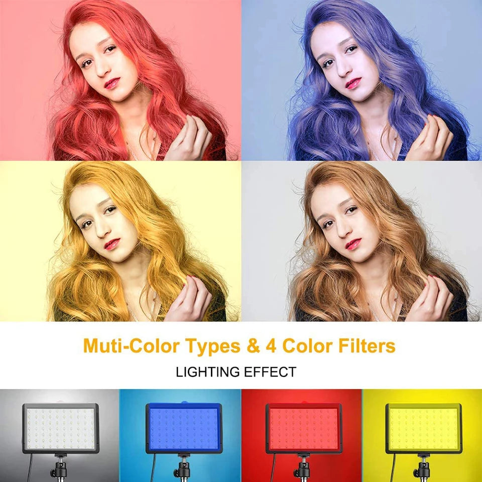 LED Photography Video Light Panel Lighting Photo Studio Lamp Kit