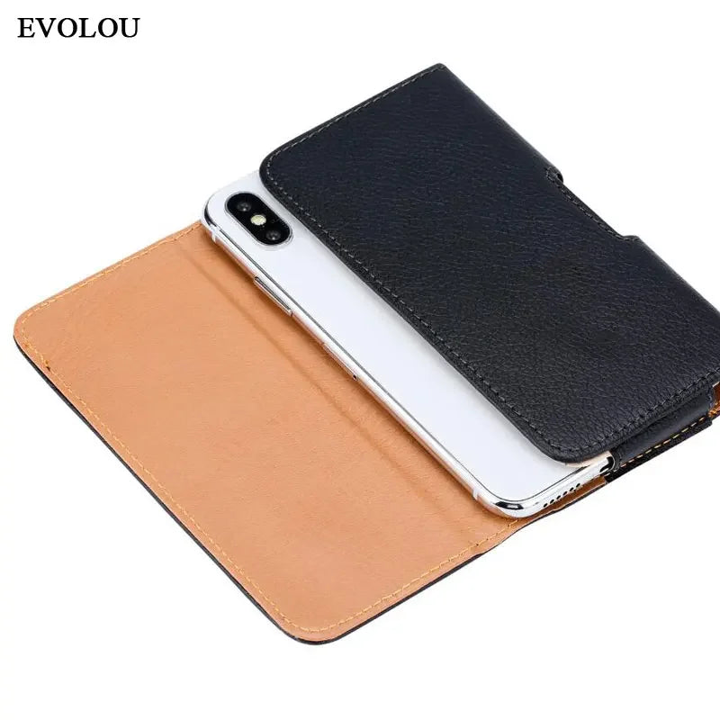 Leather Pouch Belt Clip Magnetic Vertical Phone Case for iPhone