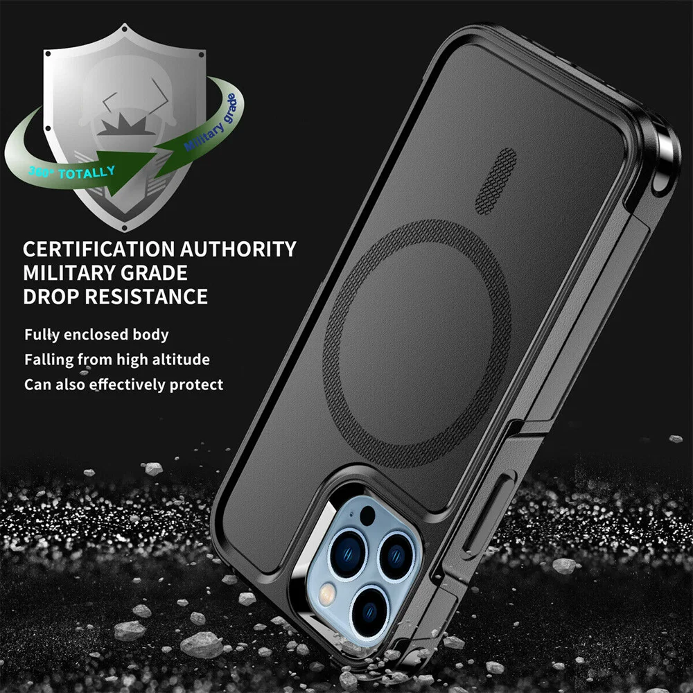 MagSafe Phone Case For iPhone 16-11 Shockproof Heavy Duty Rugged Magnetic