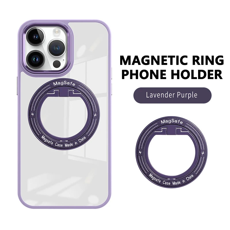 MagSafe Phone Magnetic Finger Ring Holder For Iphone 16-12 Pro Max Mini Magnet Phone Stand Grip Mount Smartphone