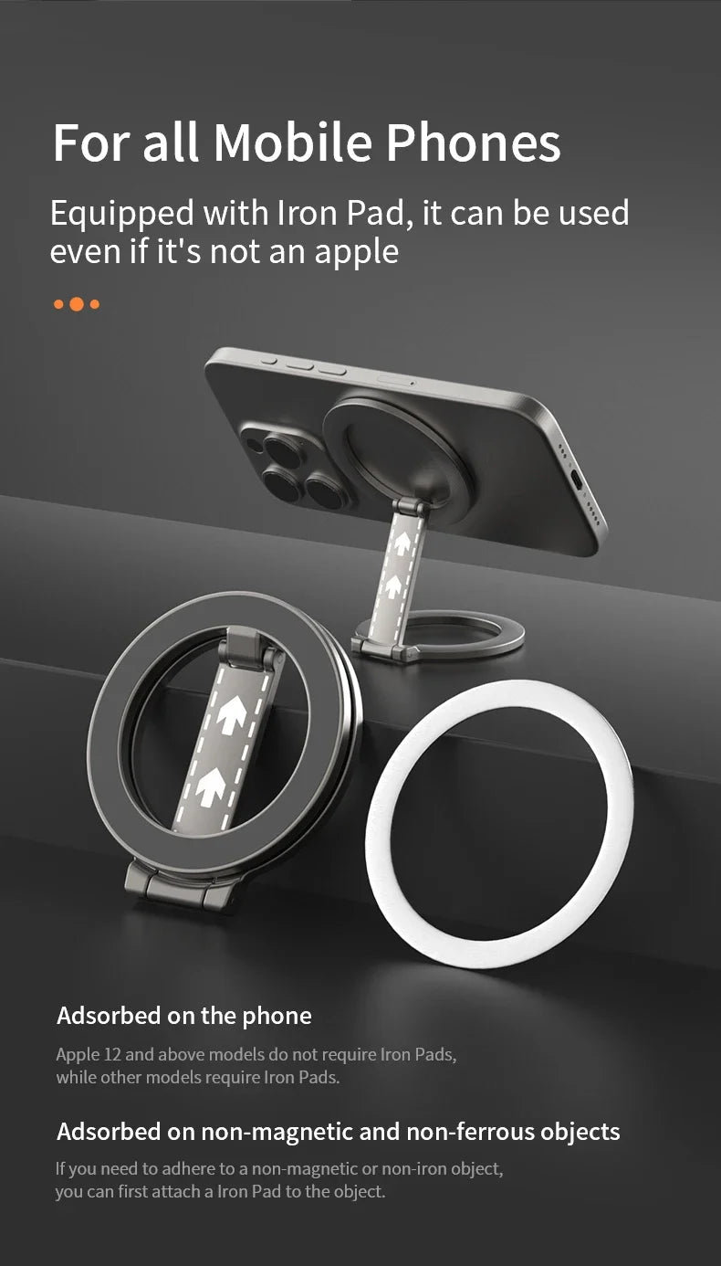 Ring Stand Dual-Sided Magnetic Finger Ring Holder for Smartphone Mag Safe Case