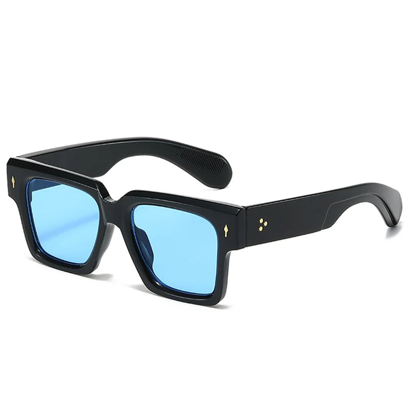 Square Luxury Sunglasses Fashion Rivets Decoration Eyewear Shades UV400 Sun Glasses