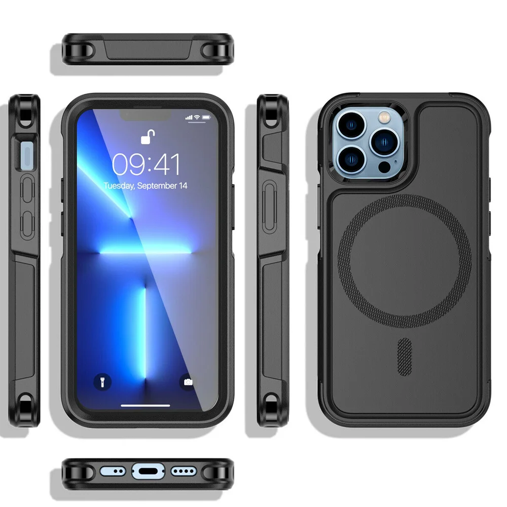 MagSafe Phone Case For iPhone 16-11 Shockproof Heavy Duty Rugged Magnetic