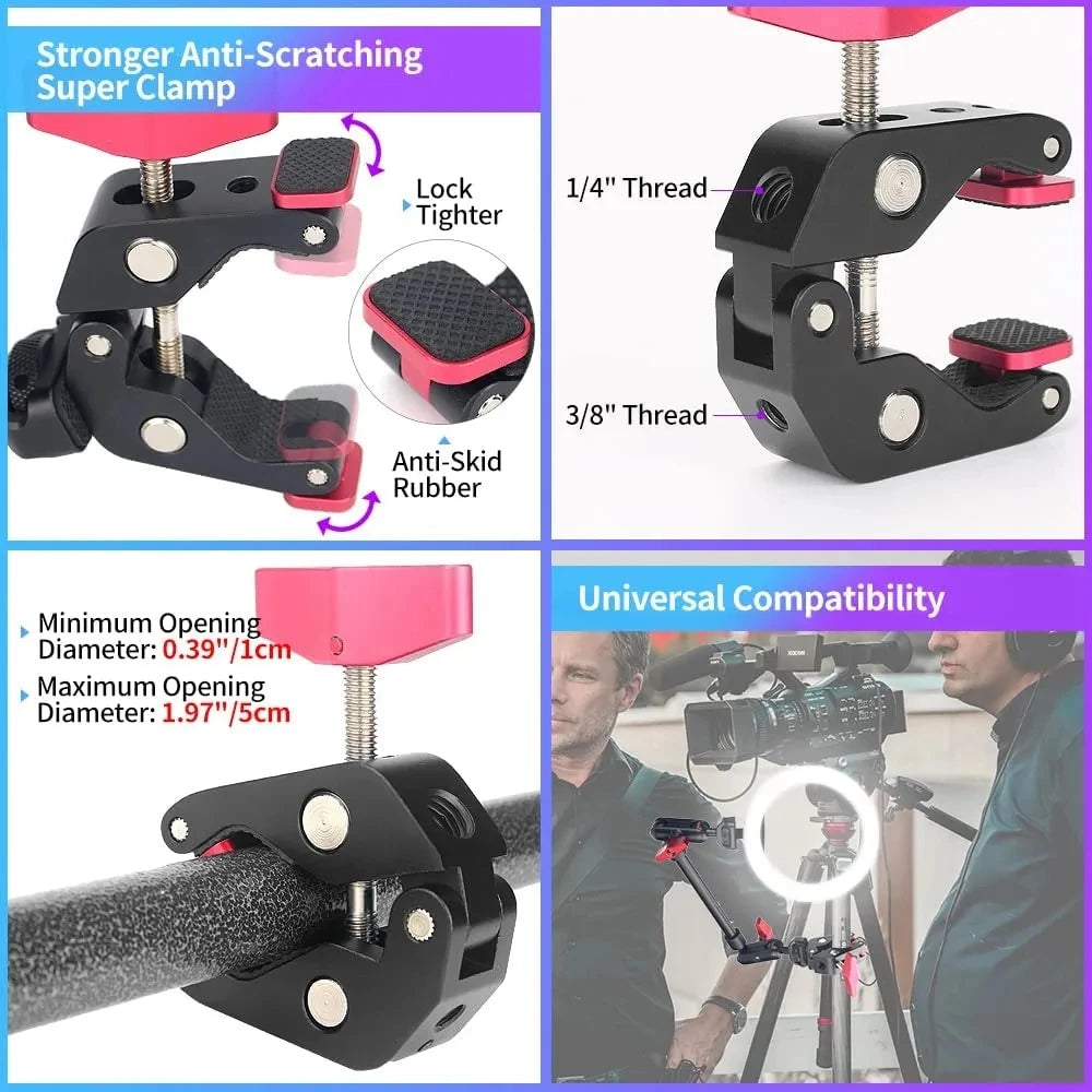 Arm with Super Clip Bracket for Smartphone and Camera | Thomnest