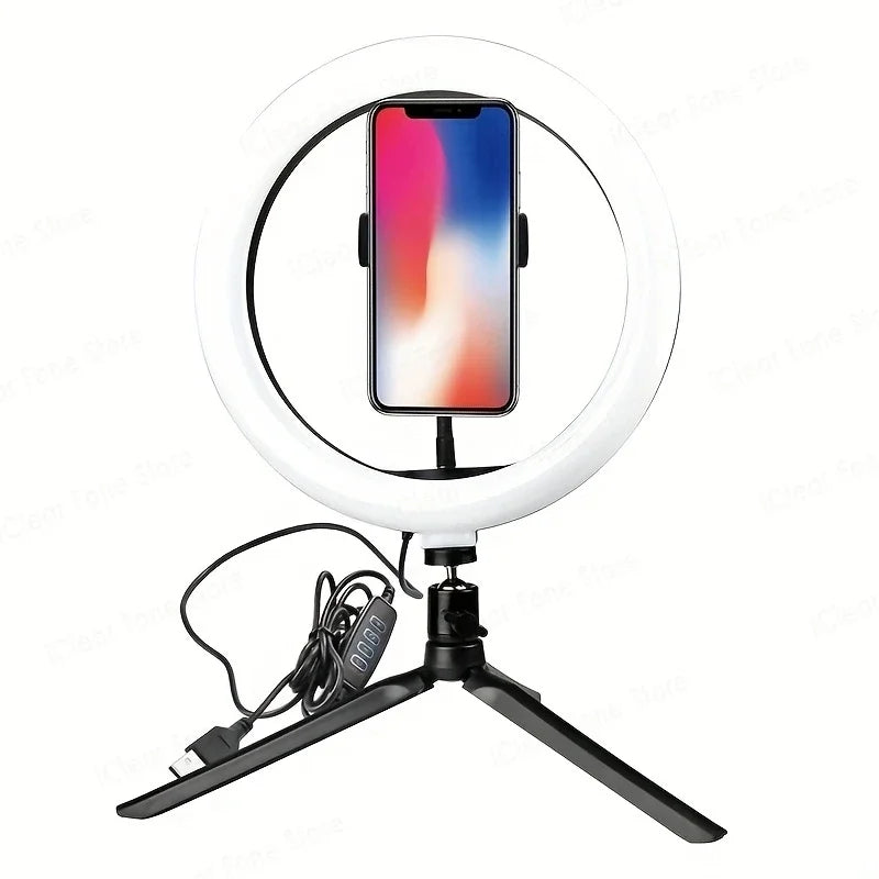 LED Selfie Ring Lamp Selfie Ring Lighting Photographic USB Remote Fill light For TikTok YouTube Video Live