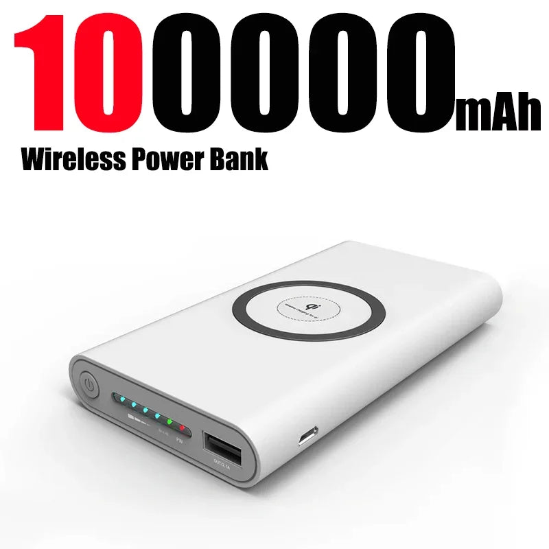 Power Bank Ultra-Large Capacity 200000mAh  Universal Wireless Fast Charging Power Bank Thin And Portable For iPhone Samsung