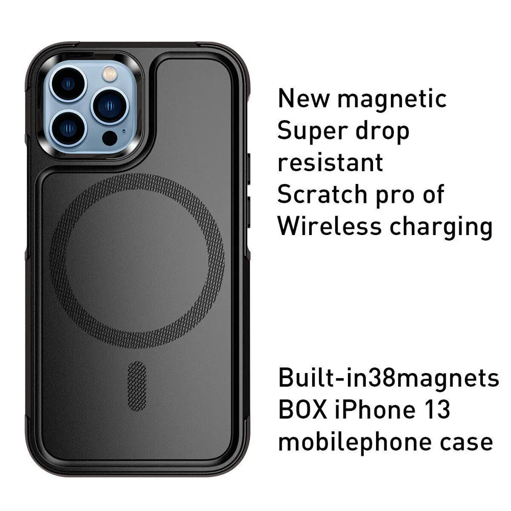 MagSafe Phone Case For iPhone 16-11 Shockproof Heavy Duty Rugged Magnetic