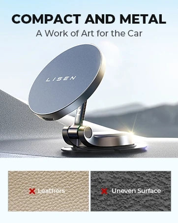 LISEN Magsafe Car Mount Charger 15W Wireless Fast Charging Ultra Magnetic Car Phone Holder