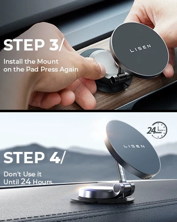 LISEN Magsafe Car Mount Charger 15W Wireless Fast Charging Ultra Magnetic Car Phone Holder