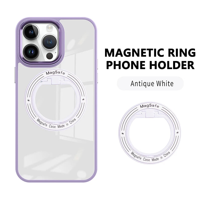 MagSafe Phone Magnetic Finger Ring Holder For Iphone 16-12 Pro Max Mini Magnet Phone Stand Grip Mount Smartphone