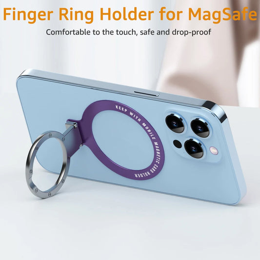 Universal Magnetic Cell Phone Ring Holder Foldable MagSafe