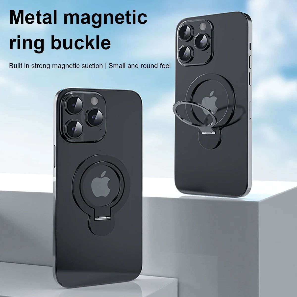 Universal Magnetic Phone Holder Ultra-Thin Metal Ring Kickstand MagSafe