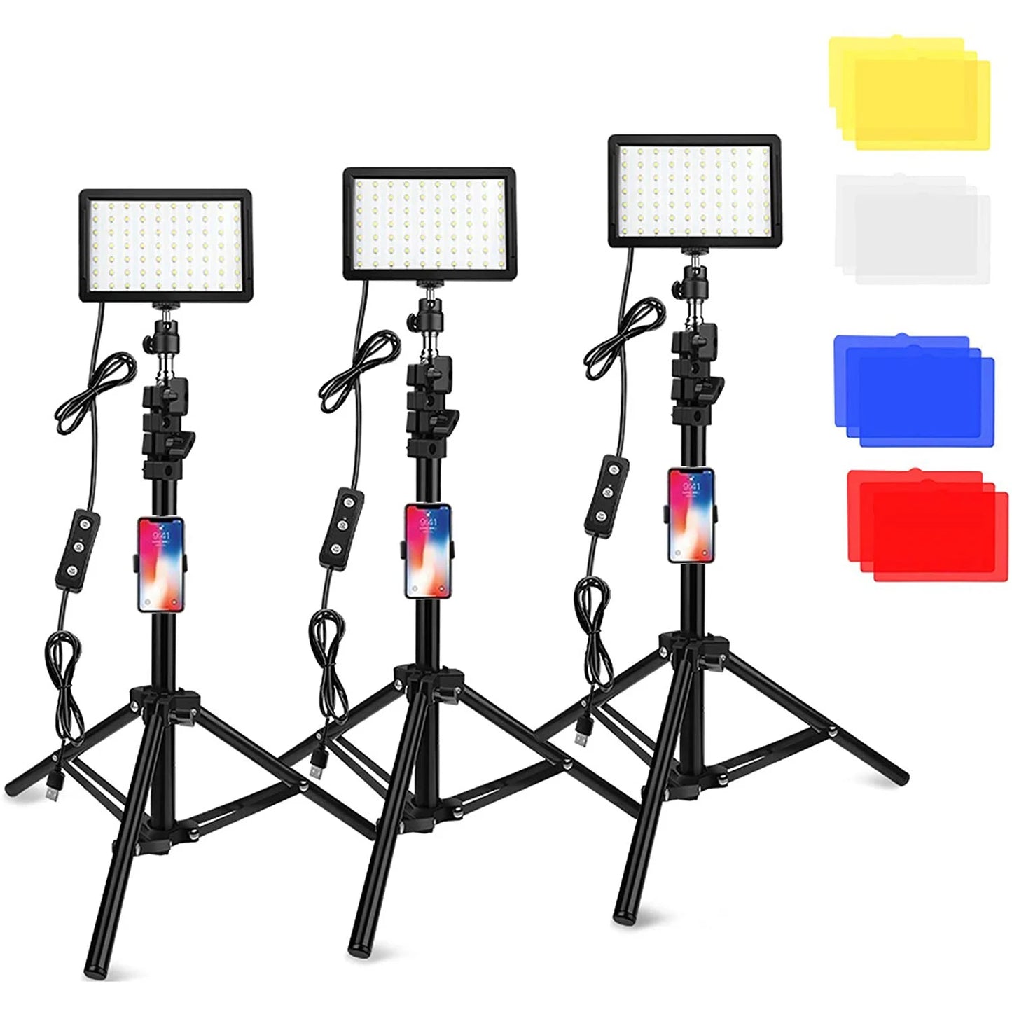 LED Photography Video Light Panel Lighting Photo Studio Lamp Kit